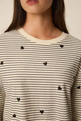 T Shirt Josephine Cœur Noir — photo 2