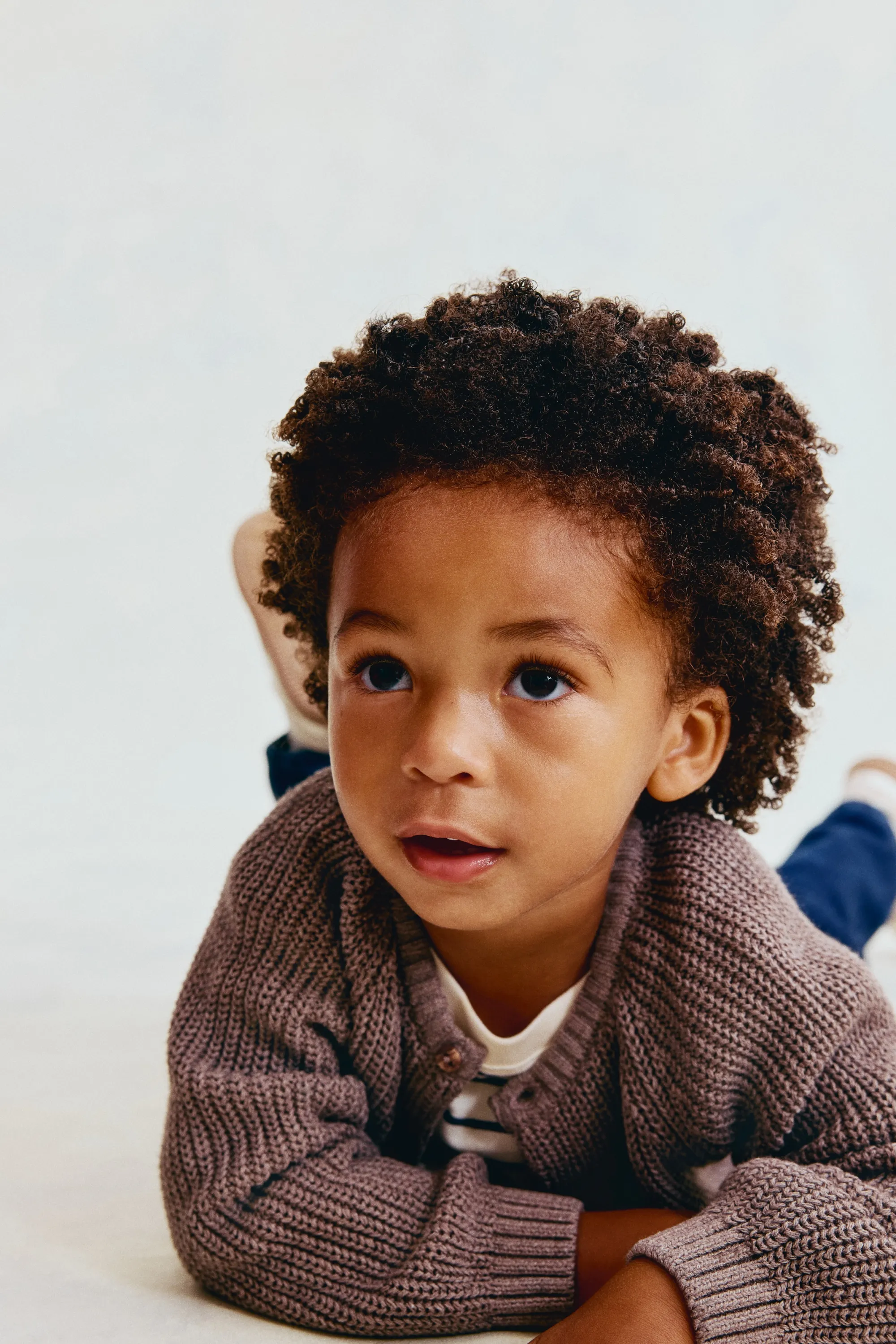 Gilet en côtes fantaisie de coton - Marron