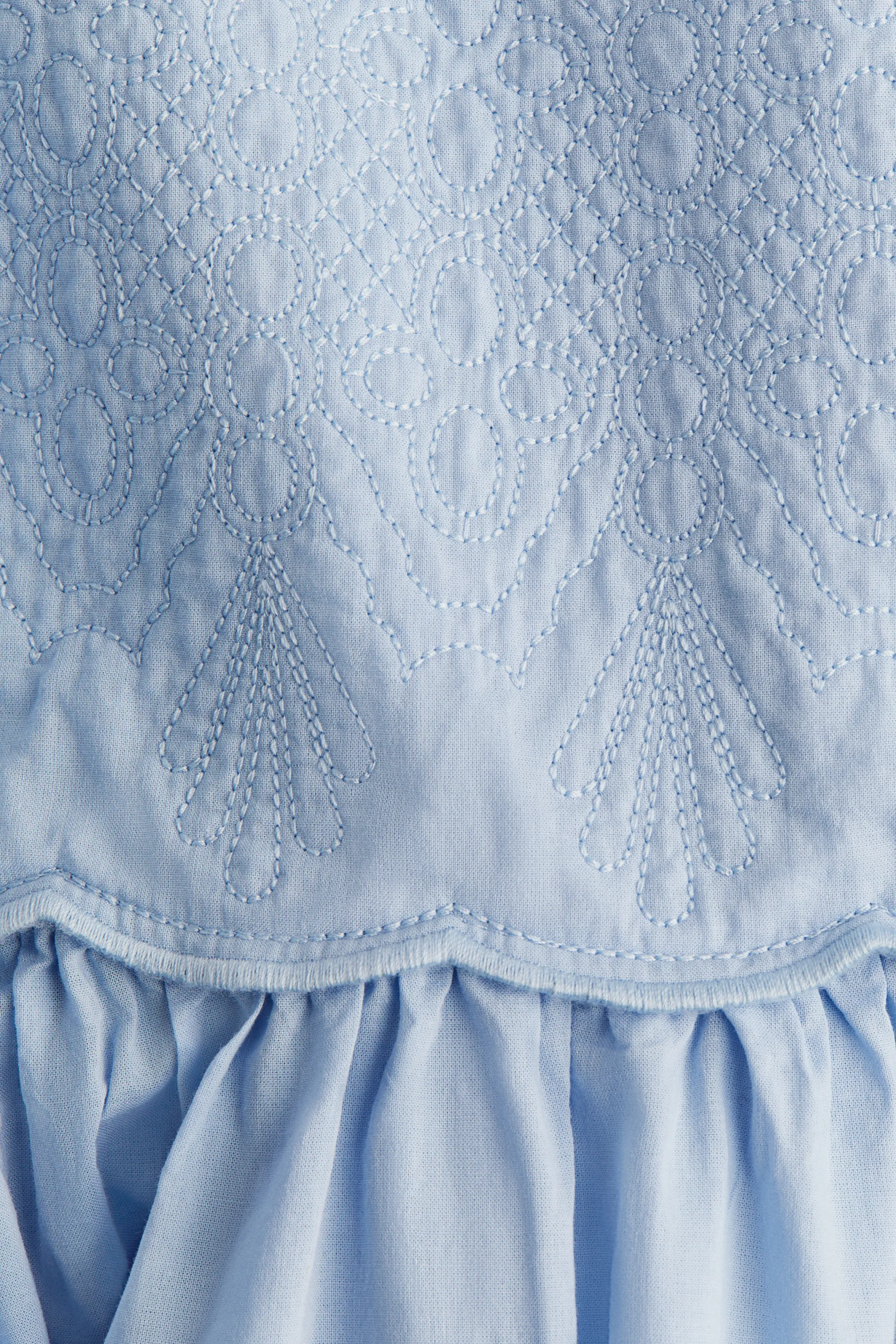 Robe avec corsage brodé - Bleu clair