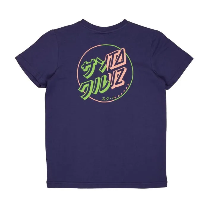 SANTA CRUZ YOUTH T-SHIRT DIVIDE DOT – Navy Blue