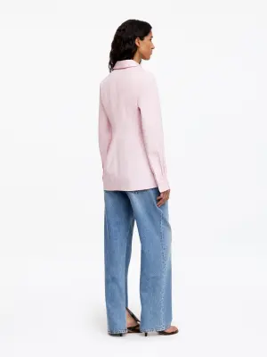 Chemise cintrée en popeline de coton - Rose clair — photo 2