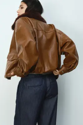 Pantalon en denim avec cordon de serrage - Bleu denim foncé — photo 4
