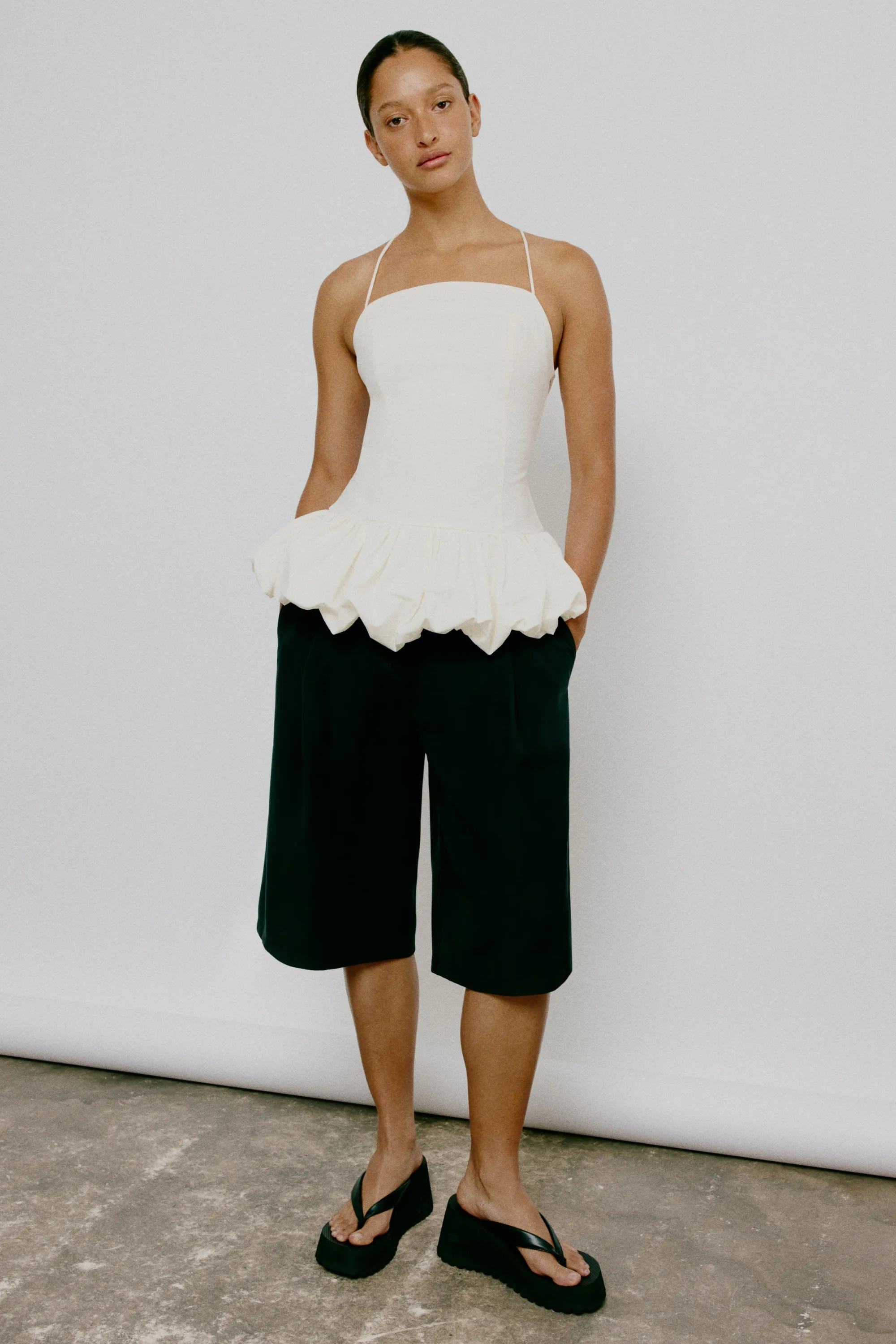 Short Bermuda en twill - Gris foncé