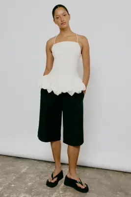 Short Bermuda en twill - Gris foncé — photo 1