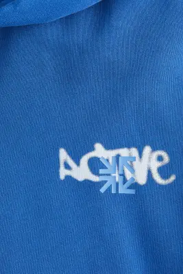 Hoodie de sport - Bleu/Worldwide — photo 2