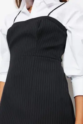 Robe courte bustier à rayures — photo 4