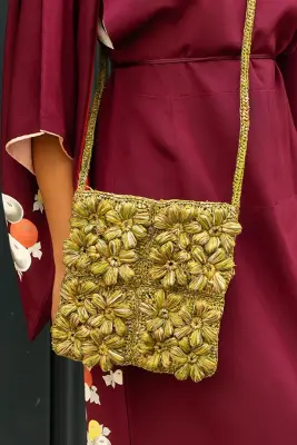 Petit Sac Fleurs de Raphia — photo 2