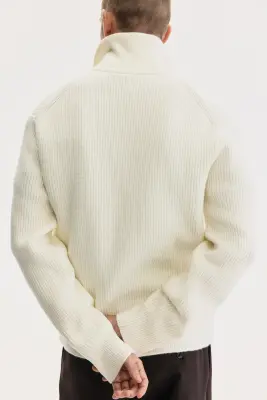 Gilet zippé Regular Fit - Blanc — photo 3