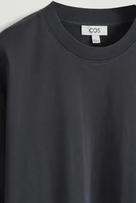 T-SHIRT DÉCONTRACTÉ EN COTON LÉGER - BLEU MARINE — photo 4
