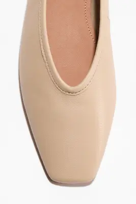 Ballerines en cuir - Beige — photo 2