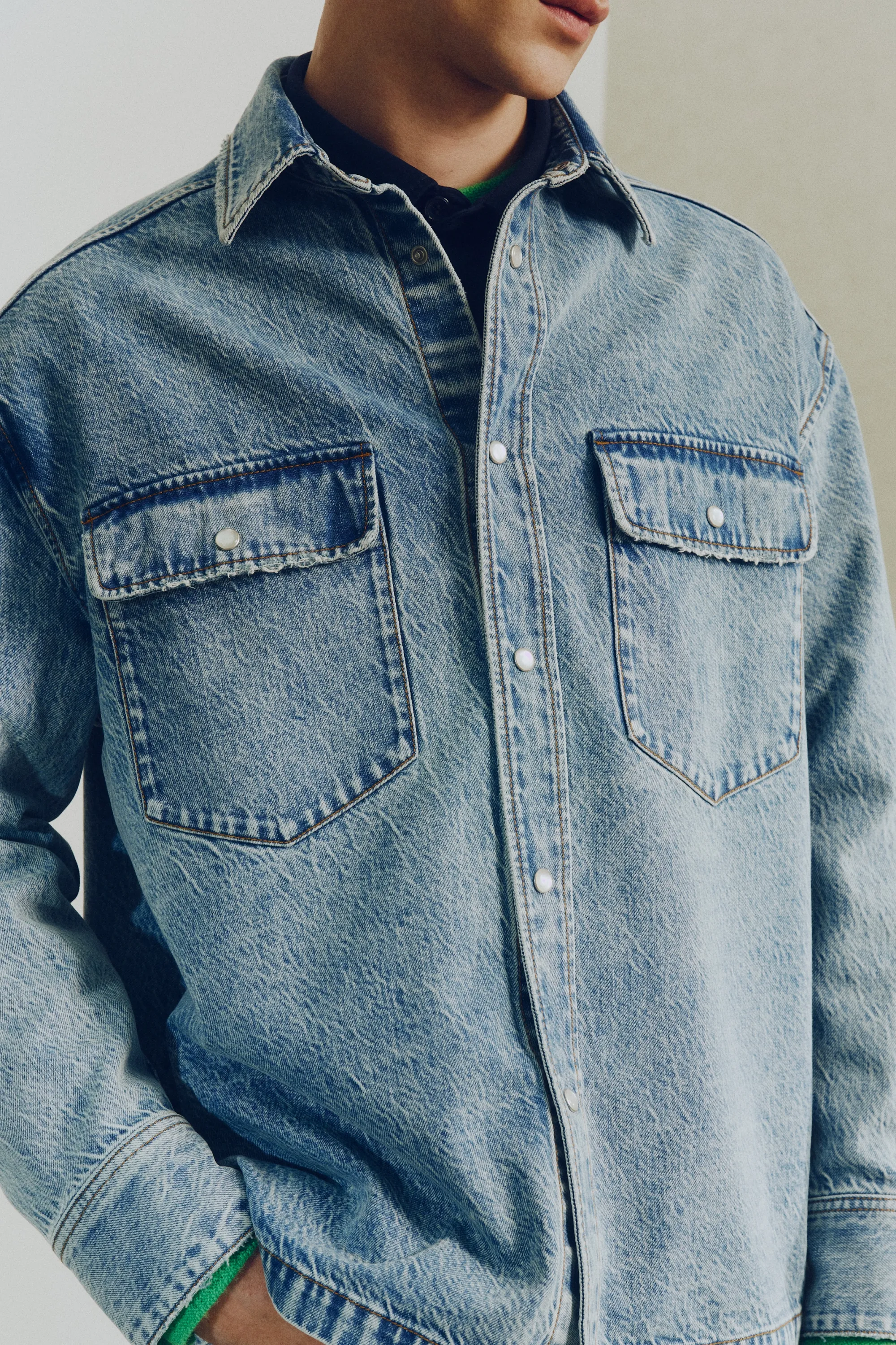 Chemise Regular Fit en denim - Bleu denim