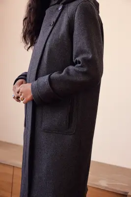 Manteau Jarry gris anthracite — photo 5
