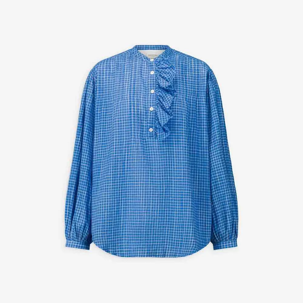 Blouse Fava blue check - LAURENCE BRAS