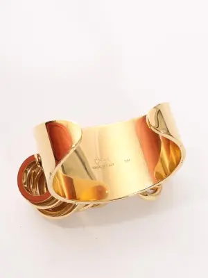 Bracelet manchette multi anneaux en laiton doré Prix boutique 600€ Taille S à M — photo 5