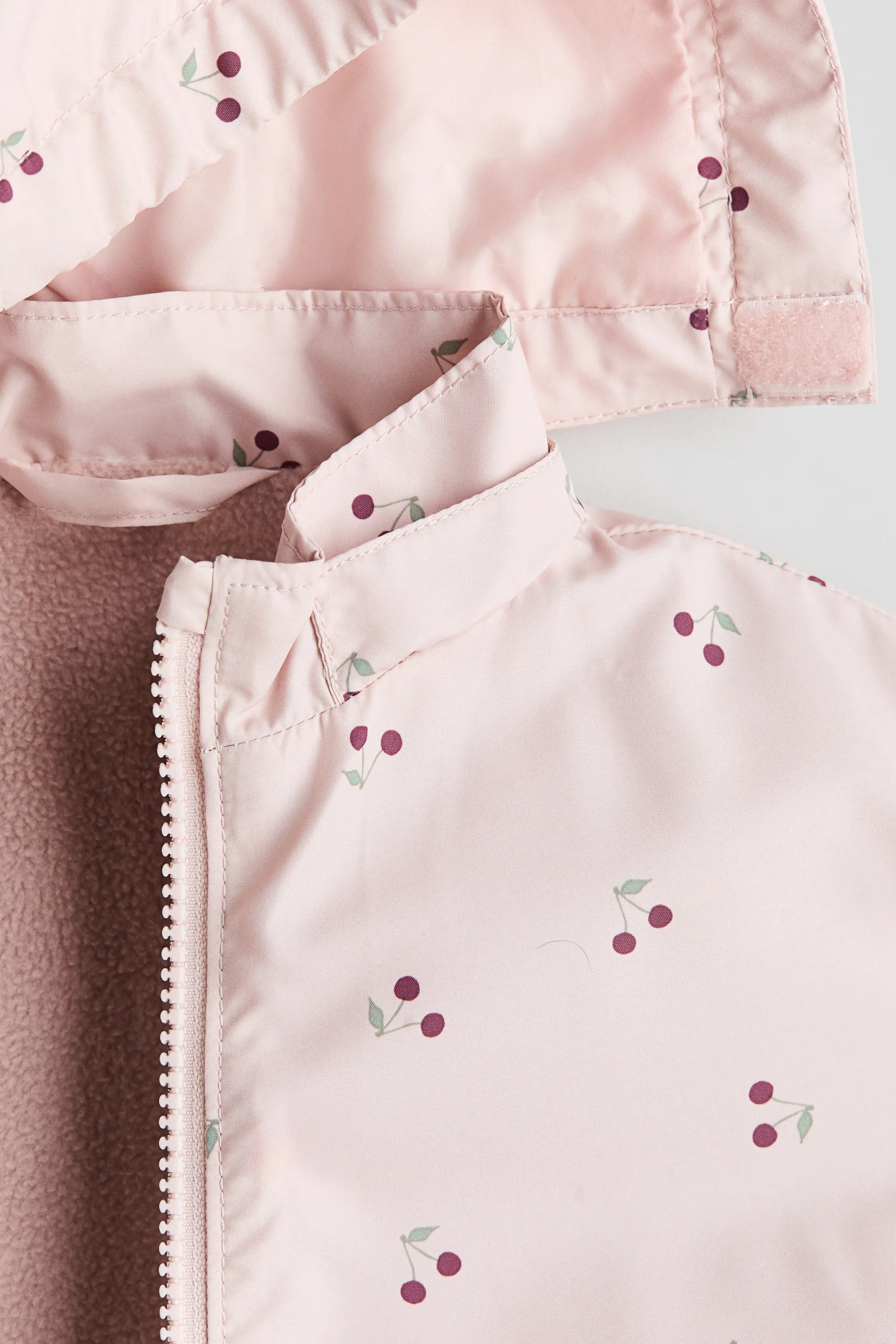 Veste doublée polaire - Rose clair/cerises