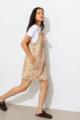 Robe salopette fleurie Femme — photo 5