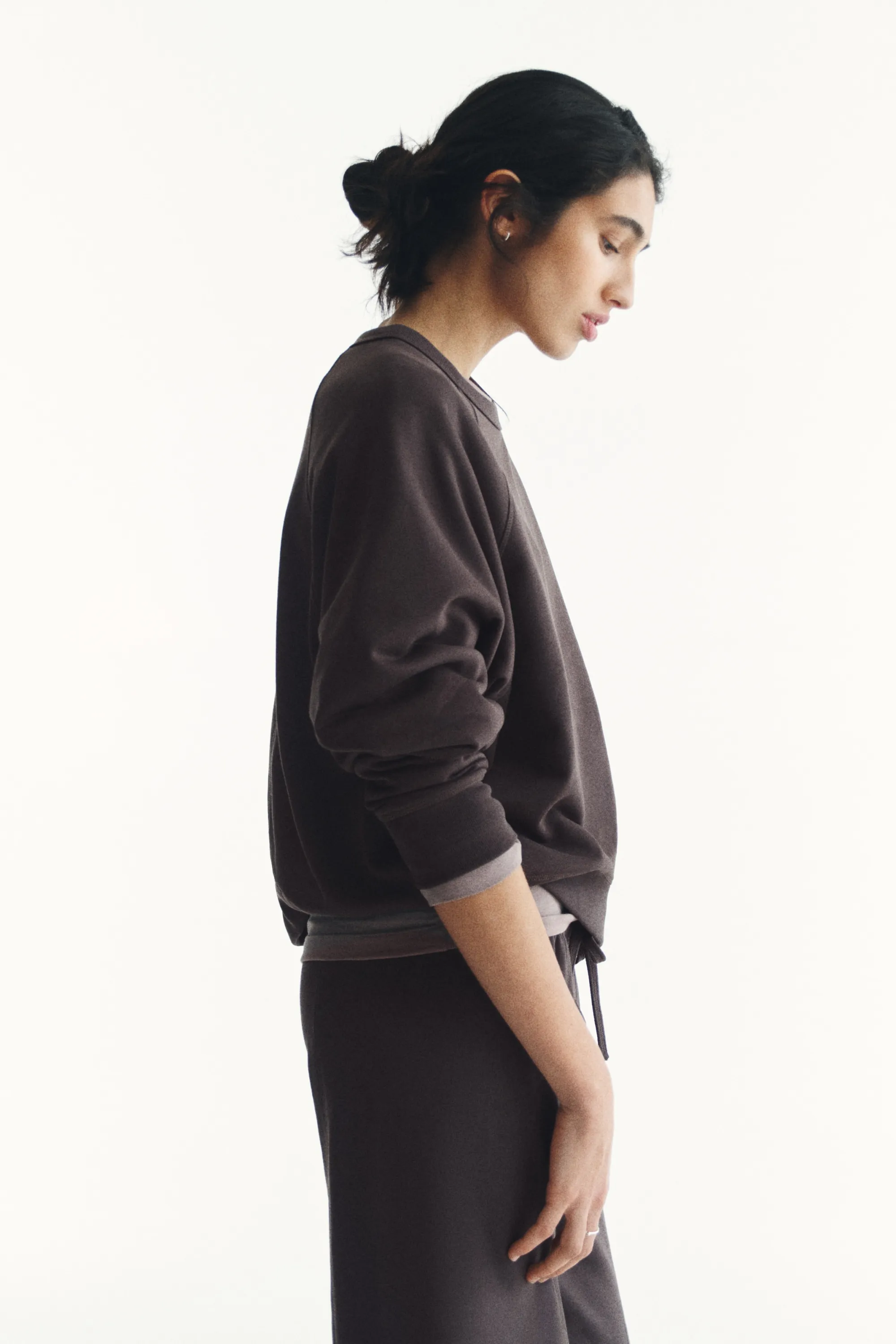 Sweat à manches raglan - Gris truffe