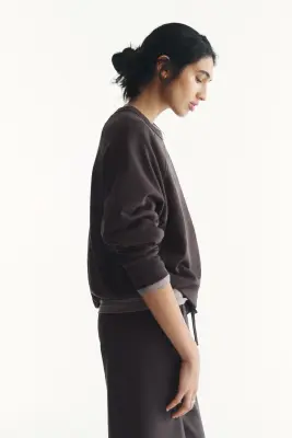 Sweat à manches raglan - Gris truffe — photo 1