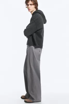 Pantalon de costume plissé décontracté Florian - Gris foncé chiné — photo 2