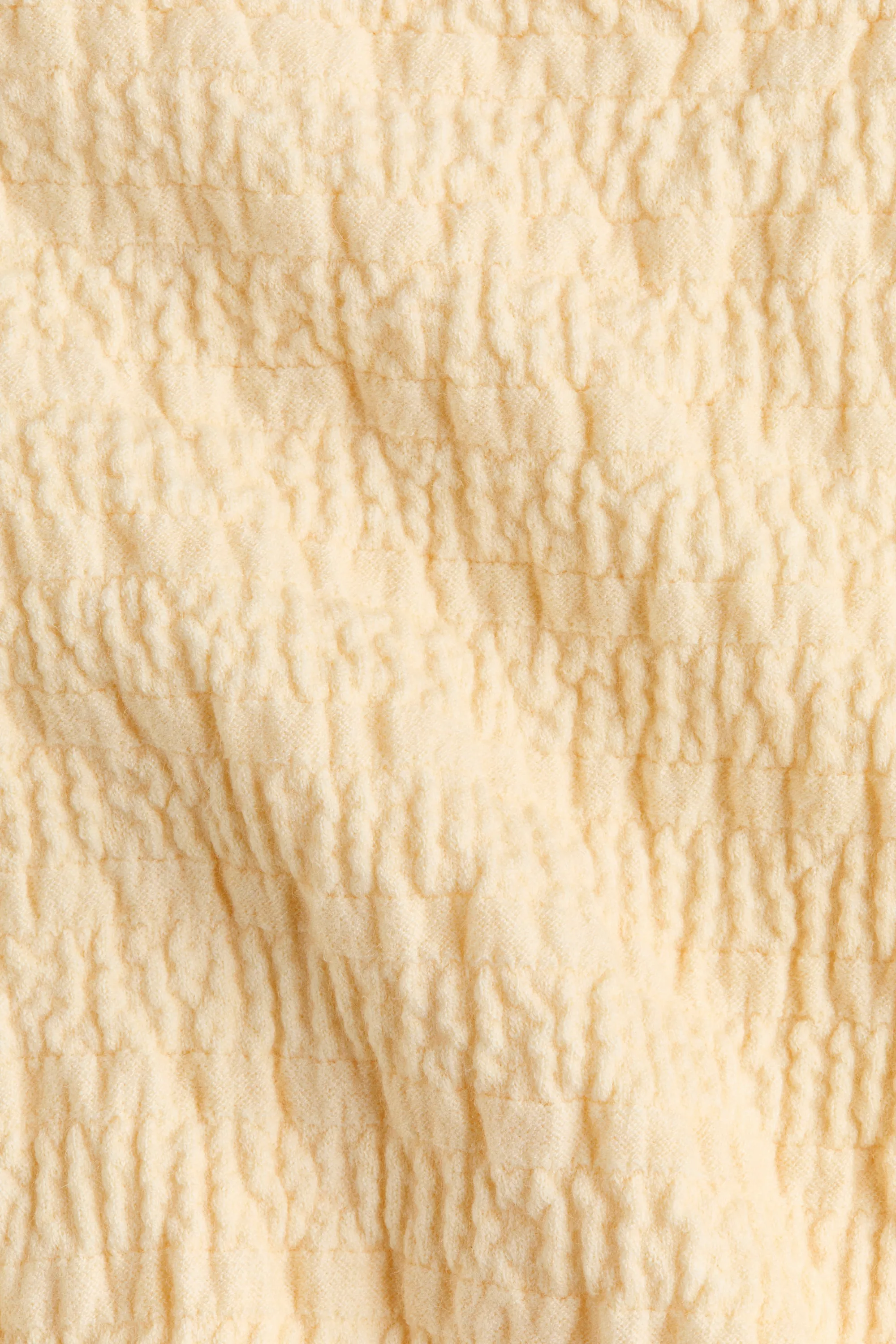 Top en maille texturée - Jaune clair