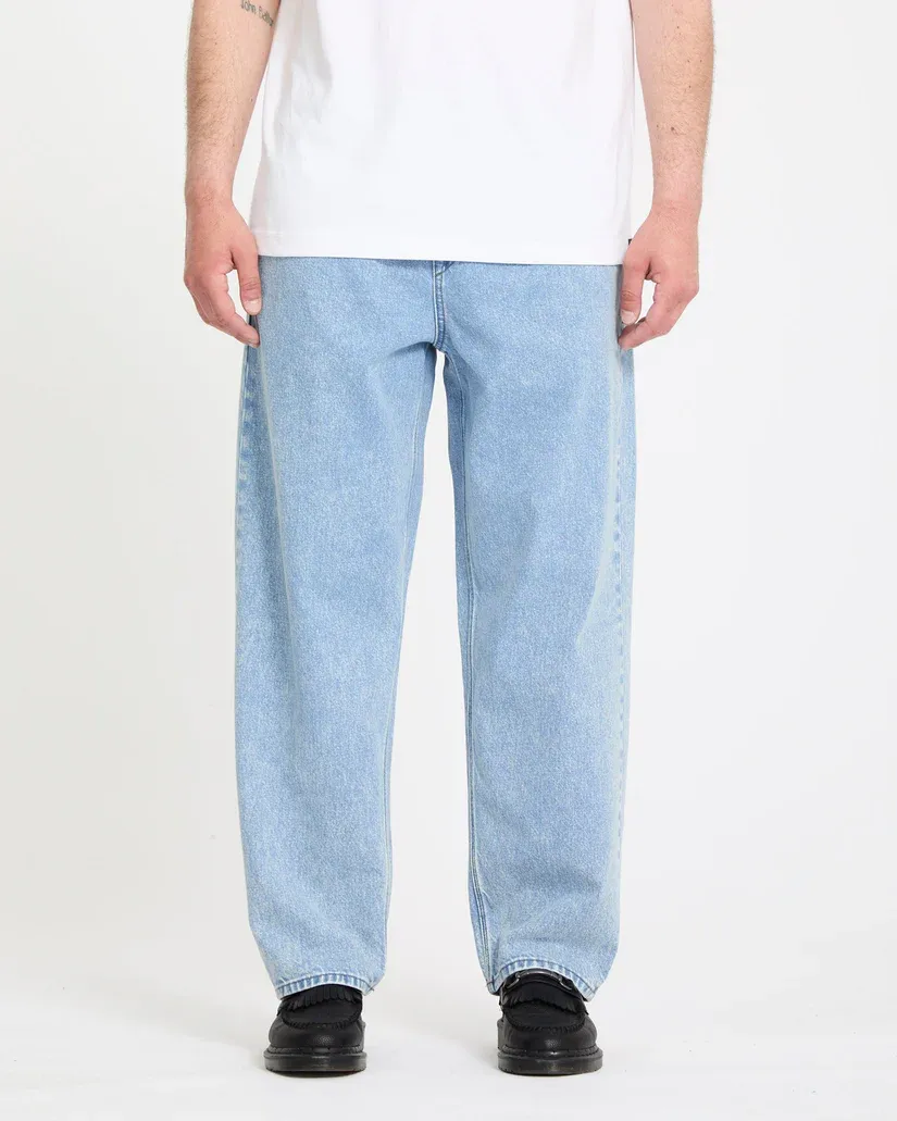 Pantalon Volcom freazy loose elastic waist denim – pale aqua