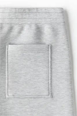 Short Relaxed Fit en scuba - Gris clair chiné — photo 3