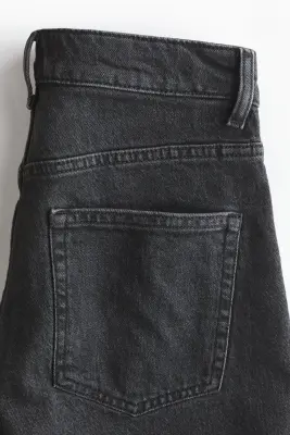 Short taille haute en denim - Gris foncé — photo 3