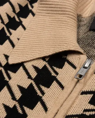 Houndstooth Cardigan Irish Cream — photo 5