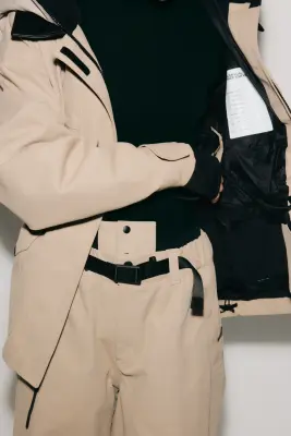 Veste de ski ThermoMove™ avec col - Beige — photo 2