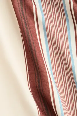 Pantalon à cordon en satin - Crème/motif — photo 5