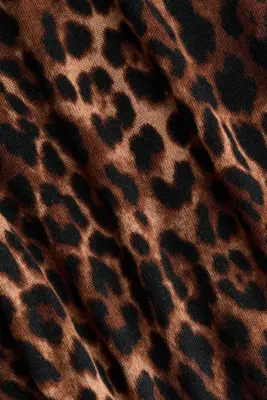 Pantalon de pyjama à jambes larges - Marron/imprimé léopard — photo 4