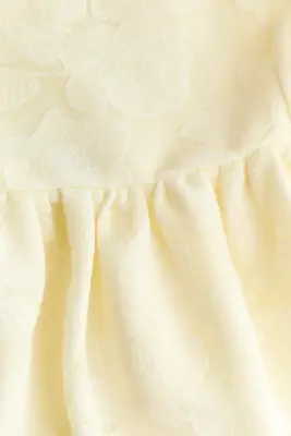 Top péplum en tissu jacquard - Jaune clair — photo 4