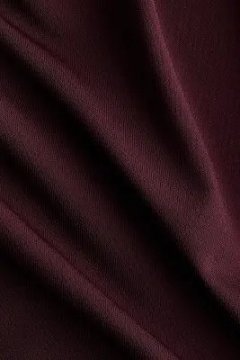Robe asymétrique à effet drapé - Rouge prune — photo 4