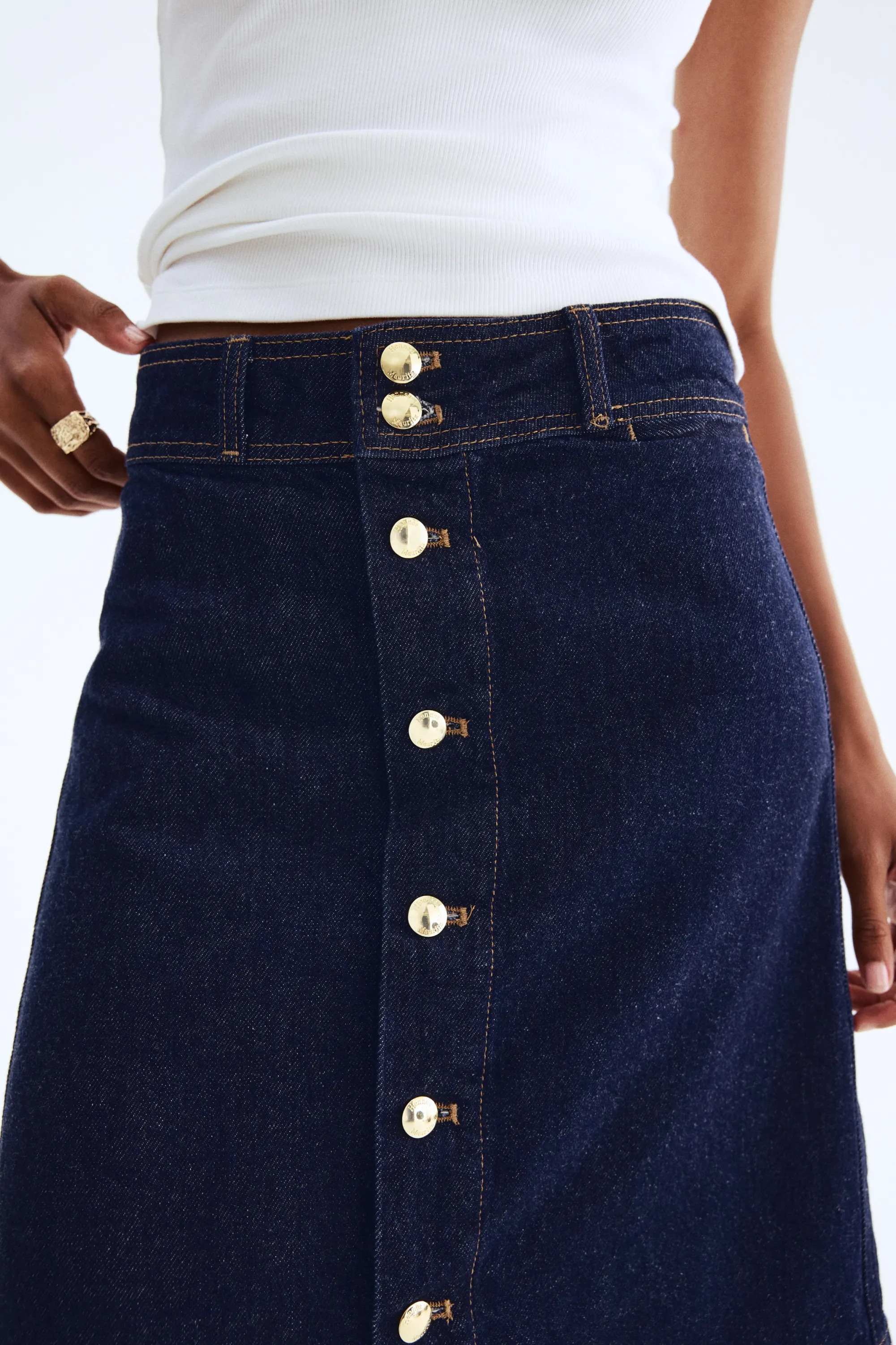 Jupe en denim - Bleu denim foncé