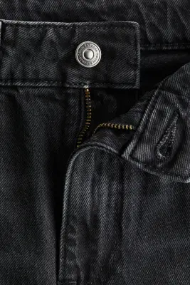 Straight High Waist Jeans - Noir denim — photo 4