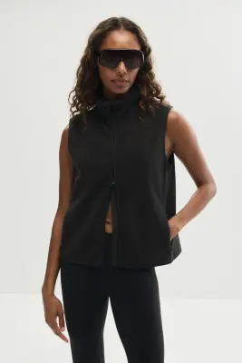 Fleece sports gilet - Noir — photo 2