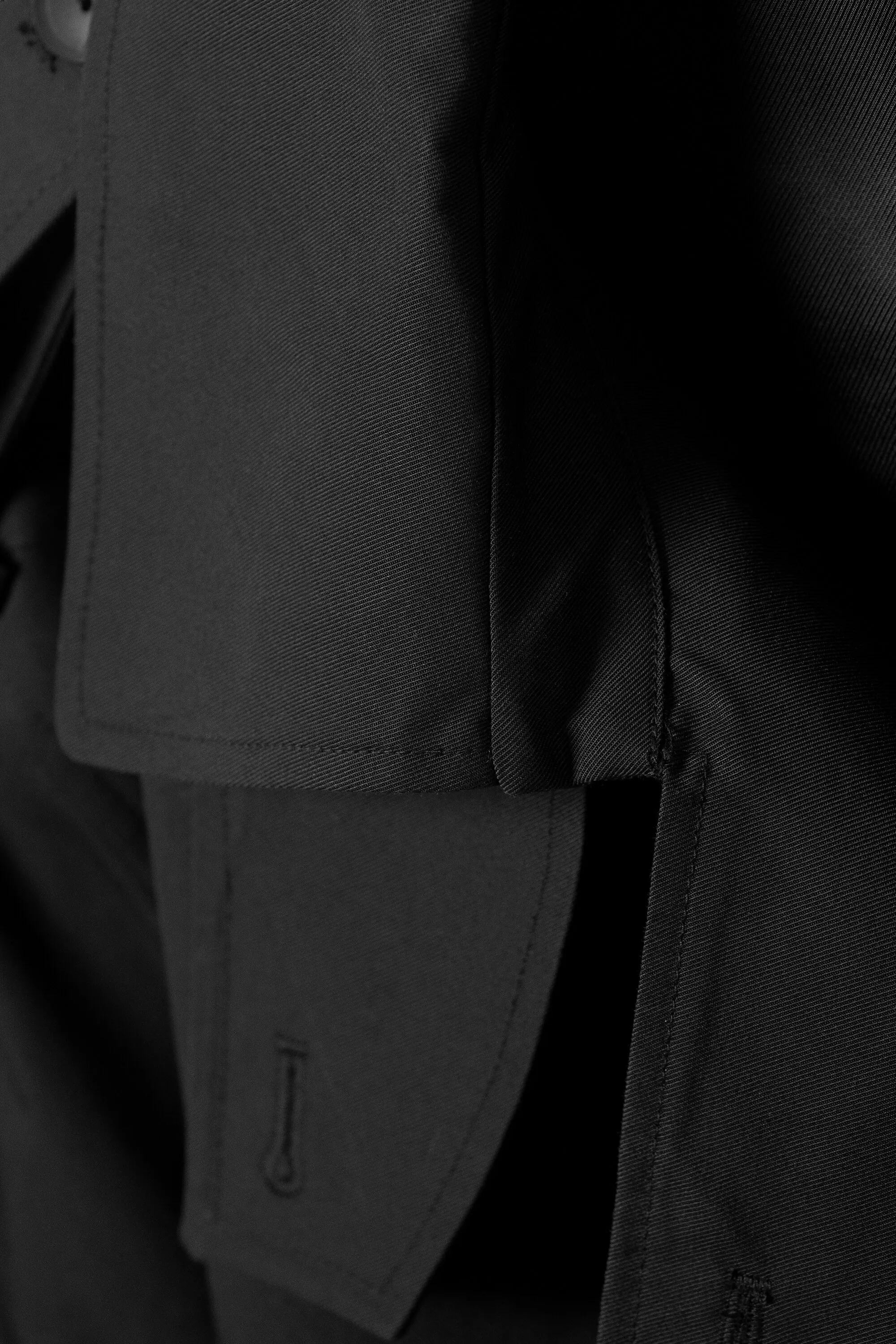 TRENCH CROISÉ OVERSIZE FAUSTINA C - Noir
