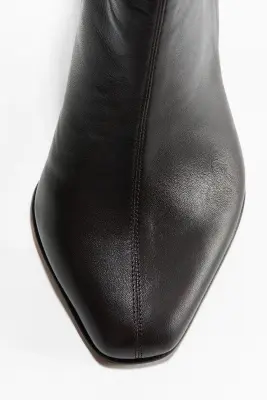 Bottines en cuir - Marron foncé — photo 1