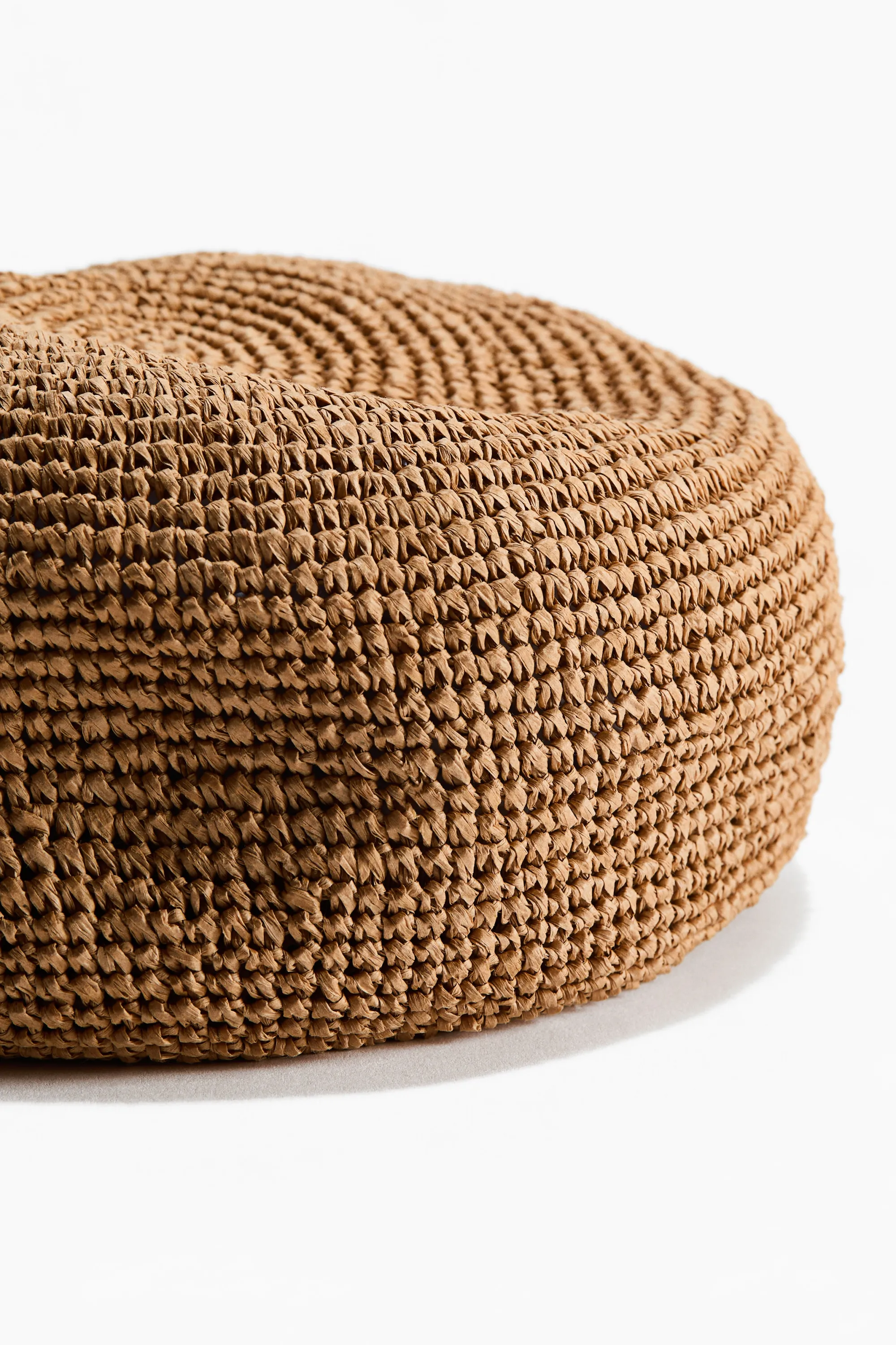 Béret en paille - Beige foncé