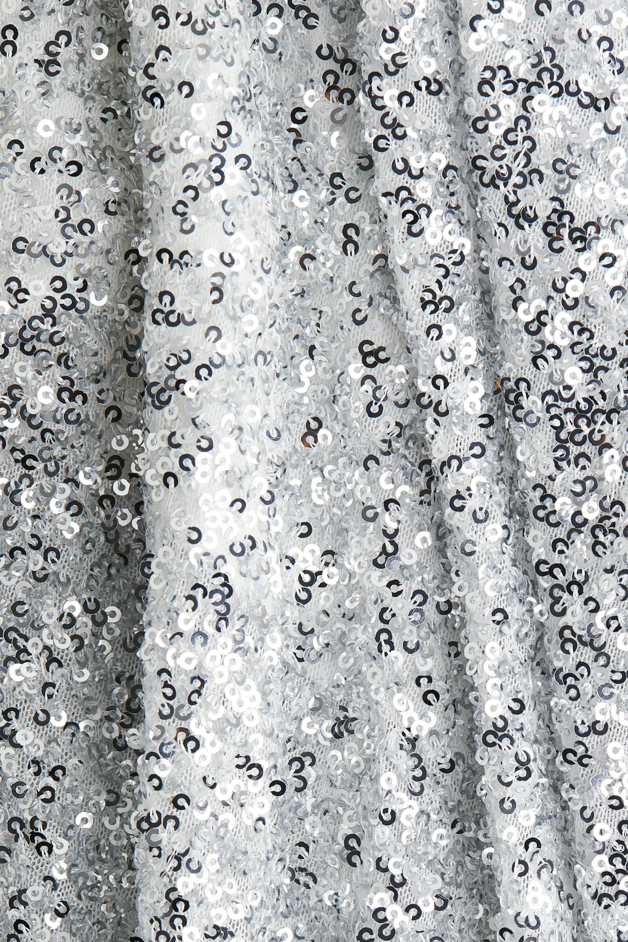 Sequined pencil skirt - Gris clair/argenté