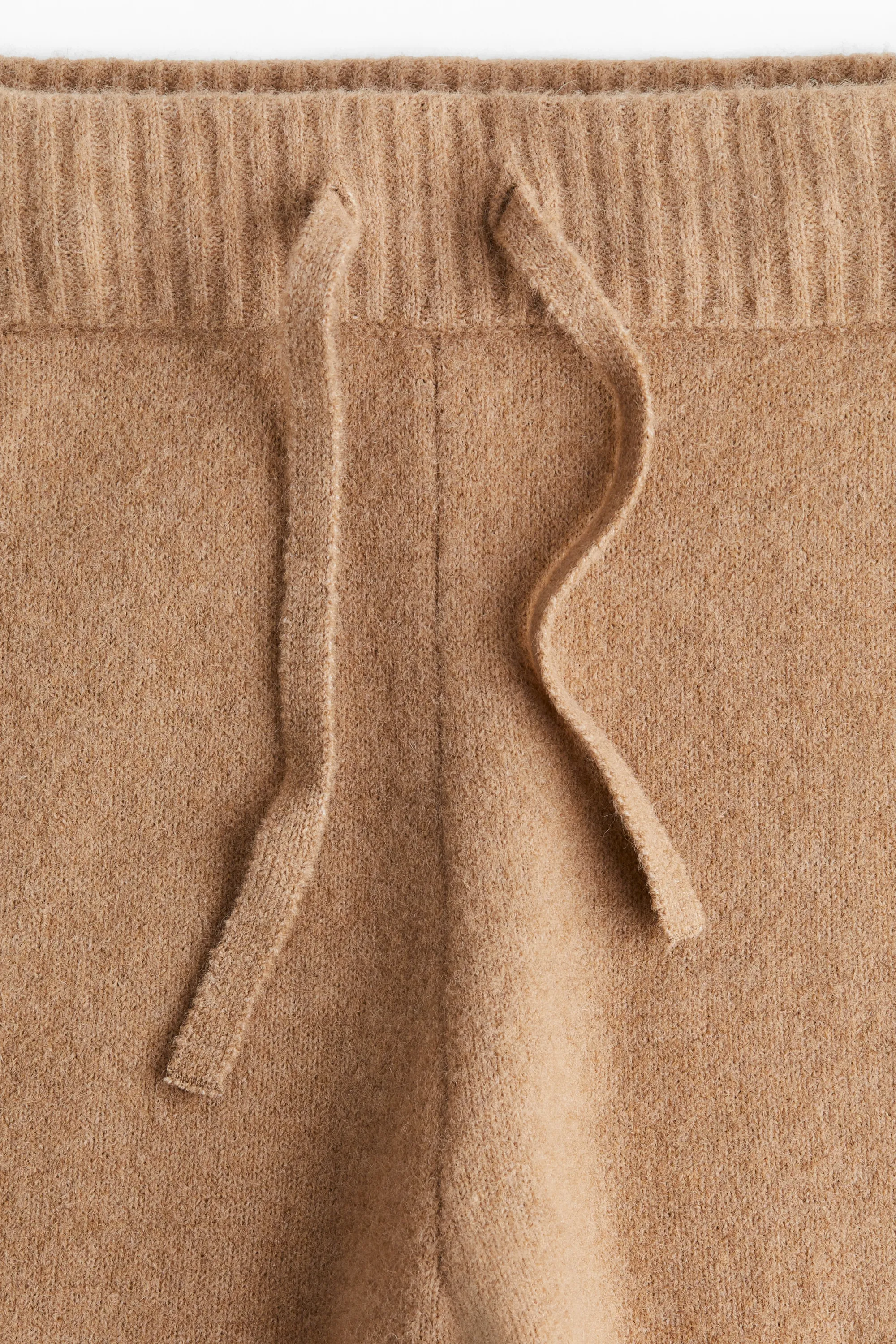 Pantalon jogger en maille fine - Beige foncé