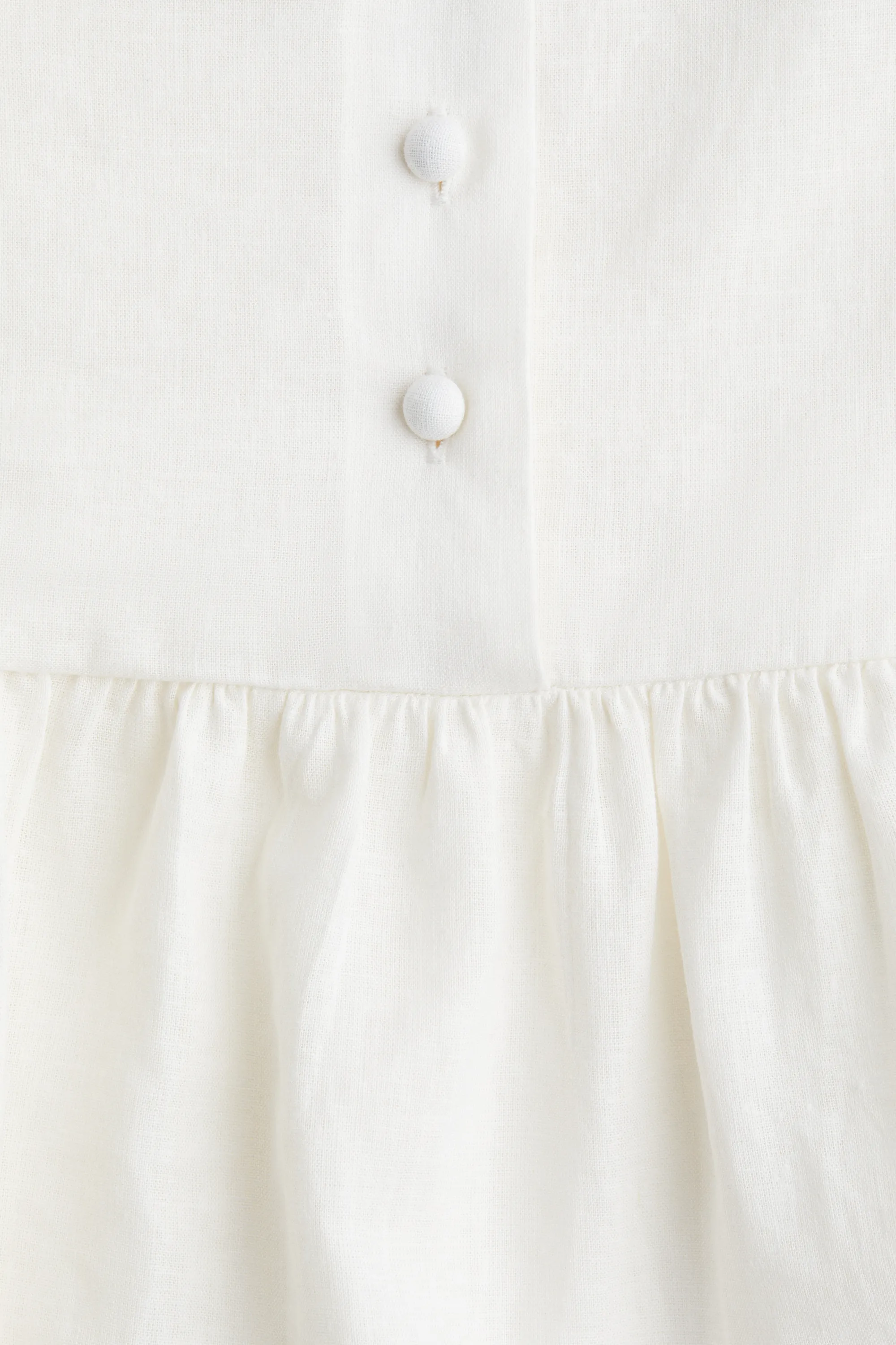 Robe en lin mélangé - Crème