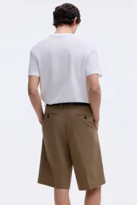 Bermuda Loose Fit - Beige foncé — photo 3