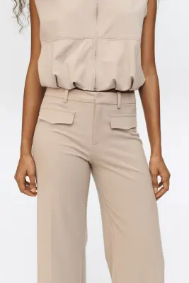 Tailored trousers - Beige clair — photo 2