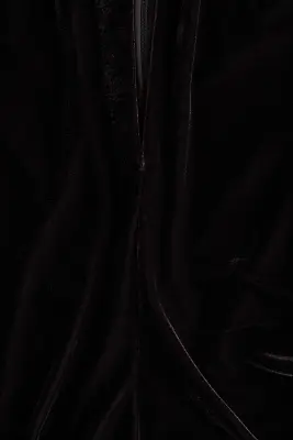 Turtleneck velour top - Marron foncé — photo 2