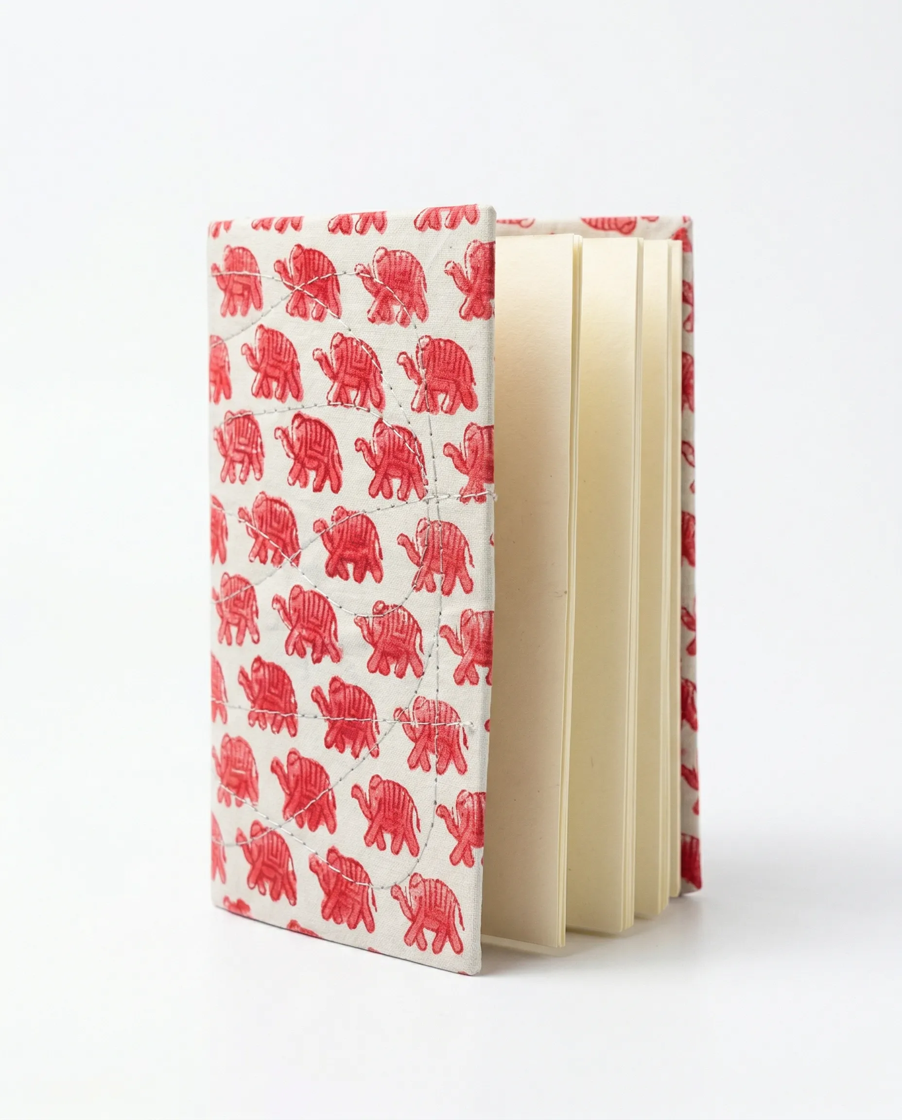 Carnet Indira - Motif Éléphant rose – Mamamushi Studio