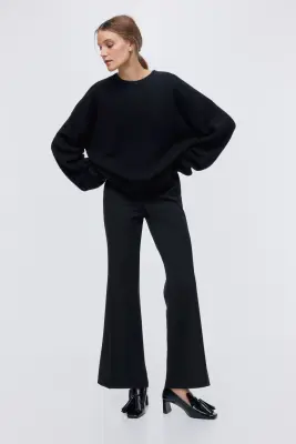 Pantalon évasé - Noir — photo 2