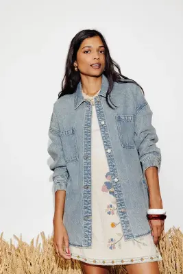 Veste surchemise en jean Femme — photo 2
