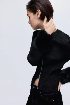 Gilet zippé - Noir — photo 3