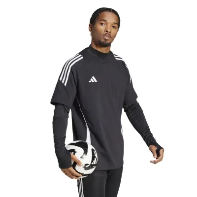 ADIDAS TEE SHIRT THERMIQUE MANCHES LONGUES GRANDE LONGUEUR Noir — photo 4